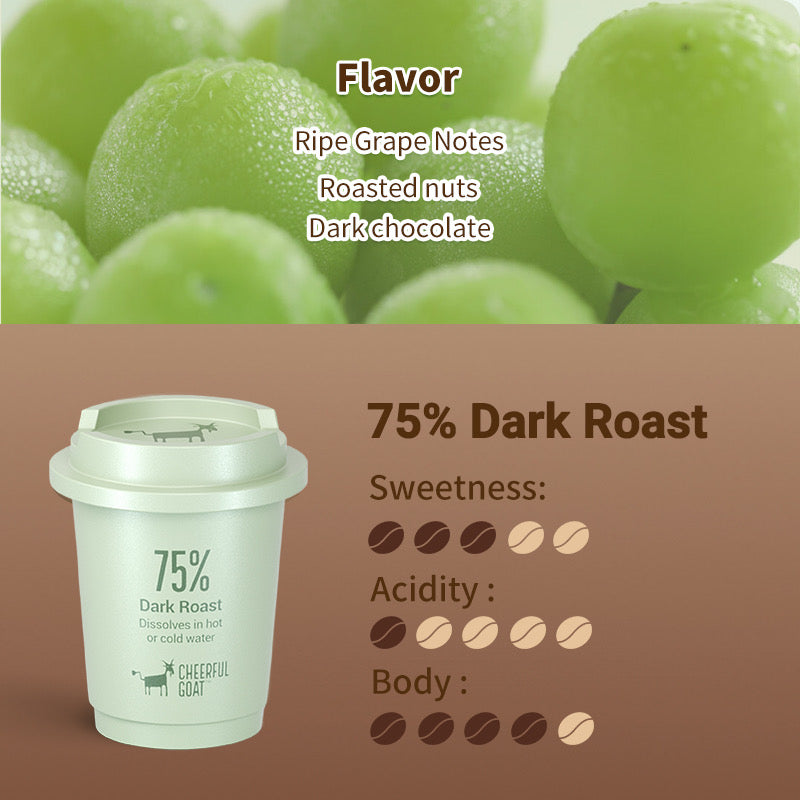 Cheerful Goat Pocket Coffee (75% Dark Roast)