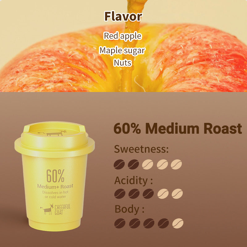 Cheerful Goat Pocket Coffee (60% Medium+ Roast)