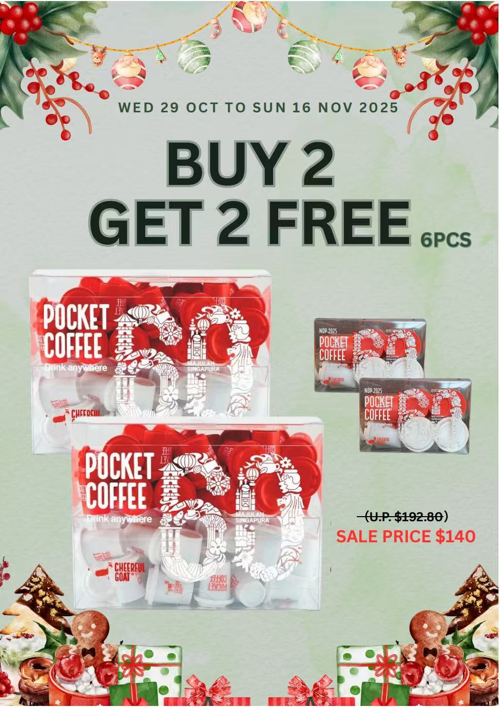 Cheerful Goat Pocket Coffee (SG60)